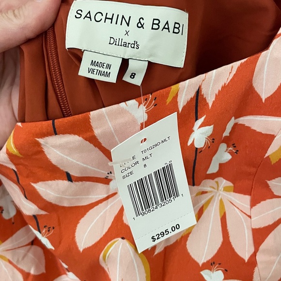 Sachin + Babi Orange Floral Dress - Picture 2 of 9
